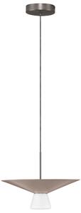 Nova Luce Světle hnědé závěsné LED světlo Baris 38 cm