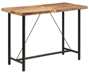 Barový stůl 150 x 70 x 107 cm masivní mangovník a železo