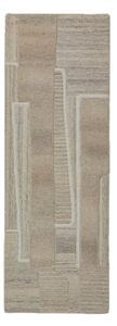 Šedobéžový ručně tkaný vlněný běhoun 80x300 cm Lira – Flair Rugs