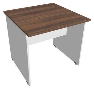 Stůl jednací rovný 80 cm - Hobis Gate GJ 800 Dekor stolové desky: třešeň, Dekor lamino podnože: bílá