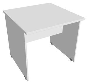 Stůl jednací rovný 80 cm - Hobis Gate GJ 800 Dekor stolové desky: třešeň, Dekor lamino podnože: bílá