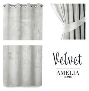 Závěs AmeliaHome Velvet 140x245 cm bílý