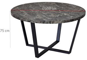Actona Konferenční stolek Amble 2 mramor hnědý