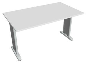 Stůl jednací rovný 140 cm - Hobis Flex FJ 1400 Dekor stolové desky: ořech, Barva nohou: černá
