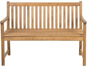 Zahradní lavice 120 cm VESTFOLD (dřevo) (světlé dřevo). 1019224