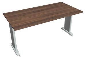 Stůl jednací rovný 160 cm - Hobis Flex FJ 1600 Dekor stolové desky: třešeň, Barva nohou: černá