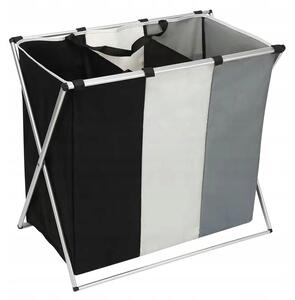 Volně stojící koš na prádlo HOME LIFE 118 l bílý, šedý