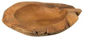 Servírovací mísa v přírodním tvaru z teakového dřeva Igor - 43*43*8 cm