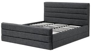 Manželská postel 180 cm VALDO (s roštem) (tmavě šedá). 1007544