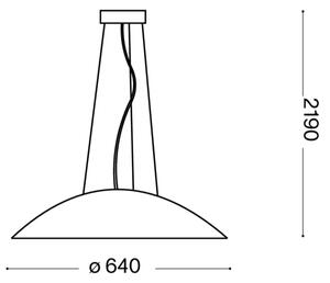 Ideal Lux - Lustr na lanku LENA 3xE27/60W/230V pr. 64 cm bílá
