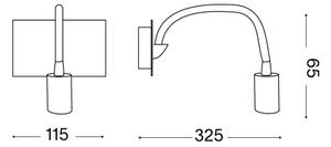 Ideal Lux - LED Flexibilní nástěnná lampa DYNAMO LED/3,5W/230V CRI 90 bronzová