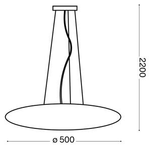 Ideal Lux - Lustr na lanku GLORY 3xE27/60W/230V pr.. 50 cm bílá