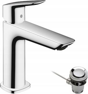 Stojánková umyvadlová baterie Hansgrohe stříbrná