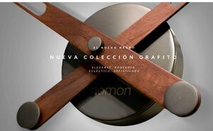 Designové nástěnné hodiny Nomon Punto y coma Graphite 113cm
