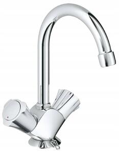 Stojánková umyvadlová baterie Grohe stříbrná