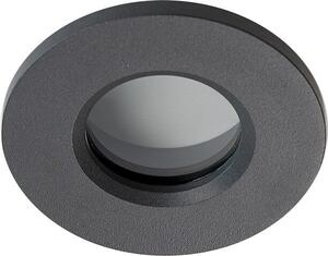 IKA venkovní zápustné svítidlo 1x GU10 50W bez zdroje 8,4cm kulaté IP65, černé