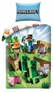 Dětské povlečení Minecraft 140 x 200 cm, vícebarevné Halantex Creeper