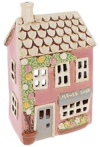 Keramický svícen Domek 24 cm