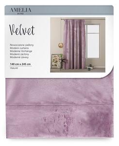 Závěs AmeliaHome Velvet 140x245 cm fialový/růžový