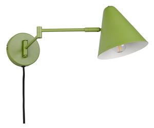 Zelené nástěnné svítidlo s ohybatelnou konstrukcí do zásuvky ø 15 cm Cosima – Trio