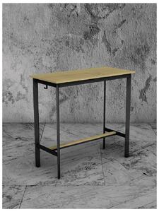 Barový stůl černý A10, dub Hamilton, 110 x 51 cm