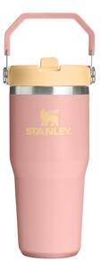 Broskvová termoska z nerezové oceli 410 ml IceFlow™ Flip Straw 2.0 Tumbler Peach Rose – Stanley