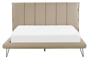 Manželská postel 160 cm BETTEA (s roštem) (béžová). 1022619