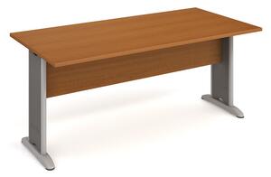 Stůl jednací rovný 180 cm - Hobis Cross CJ 1800 Dekor stolové desky: ořech, Dekor lamino podnože: ořech, Barva nohou: černá