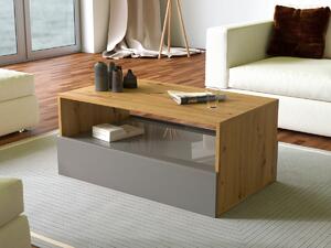 TP Living Konferenční stolek REBEL - dub/šedá lesklá