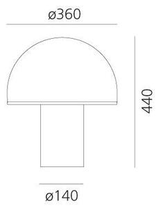 Artemide A006300 - Stolní lampa ONFALE 1xE14/5W/230V + 1xE27/13W bílá