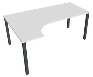 Stůl ergo oblouk pravý 180×120/80 cm - Hobis Uni UE 1800 P Dekor stolové desky: akát, Barva nohou: černá