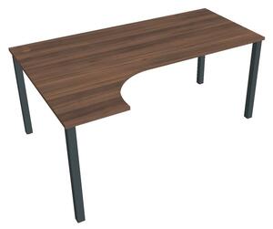 Stůl ergo oblouk pravý 180×120/80 cm - Hobis Uni UE 1800 P Dekor stolové desky: olše, Barva nohou: Stříbrná