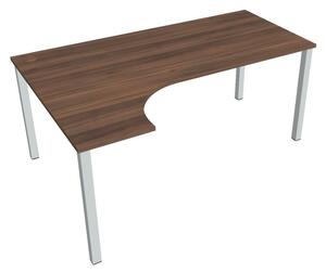 Stůl ergo oblouk pravý 180×120/80 cm - Hobis Uni UE 1800 P Dekor stolové desky: buk, Barva nohou: černá