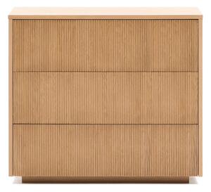 Komoda v dekoru dubu v přírodní barvě 90x79x50 cm Helvine – Kave Home