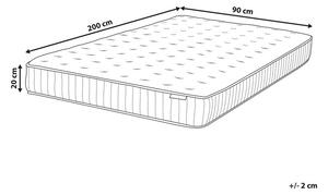 Taštičková matrace 90x200 cm DARAM (středně tvrdá). 1022786