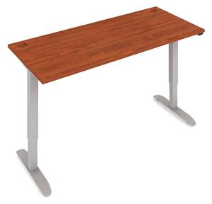 Elektr. nastavitelný stůl 160x80 - HOBIS MOTION MS 2 1600 Dekor stolové desky: třešeň, Barva kovové podnože: stříbrná