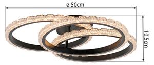 JUST LIGHT. 14734-18 - LED Stropní svítidlo GLITRA LED/37W/230V pr. 50 cm černá