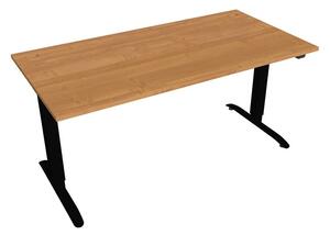 Elektr. nastavitelný stůl 160x80 - HOBIS MOTION MS 2 1600 Dekor stolové desky: třešeň, Barva kovové podnože: stříbrná