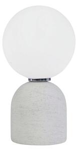 Šedá keramická stolní lampa se skleněným stínidlem (výška 22 cm) Jael – Yes Everyday