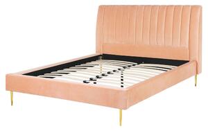 Manželská postel 160 cm MASALA (s roštem) (růžová). 1022801