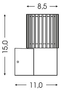BRILAGI - Venkovní nástěnné svítidlo ARMOR 1xGU10/35W/230V IP44 hnědá