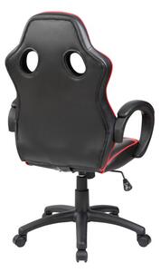 MODERNHOME Otočná herní židle AGRA červeno-černá