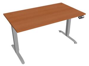 Elektr. nastavitelný stůl 140x80 s pamětí - HOBIS MOTION MS 2M 1400 Dekor stolové desky: šedá, Barva kovové podnože: černá