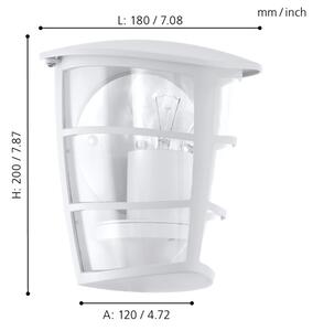 Eglo 93403 - LED Venkovní nástěnné svítidlo ALORIA 1xE27/8,5W/230V IP44