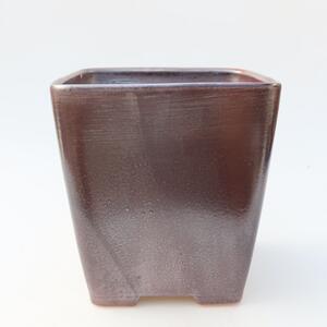 E-bonsai Keramická bonsai miska 13,5 x 13,5 x 15 cm kovová