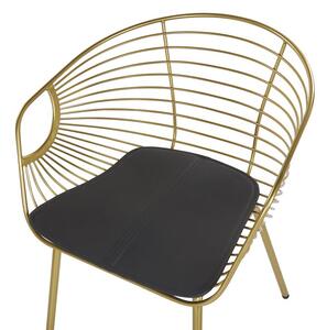 Set 2 ks. jídelních židlí HABIR (zlatá). 1022873