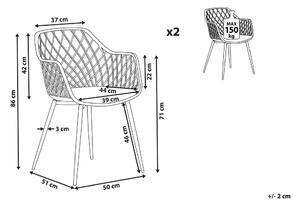 Set 2 ks. jídelních židlí NASSUA (černá). 1022890