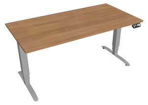 Elektr. nastavitelný stůl 160x80 s pamětí - HOBIS MOTION MS 3M 1600 Dekor stolové desky: šedá, Barva kovové podnože: černá