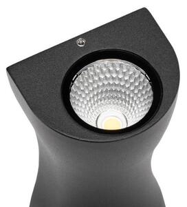 Prémiové bodové LED venkovní nástěnné svítidlo Dena, černé, teplé světlo 12W