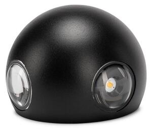 Prémiové designové LED venkovní nástěnné svítidlo Cairo 4, černé, denní světlo 12W